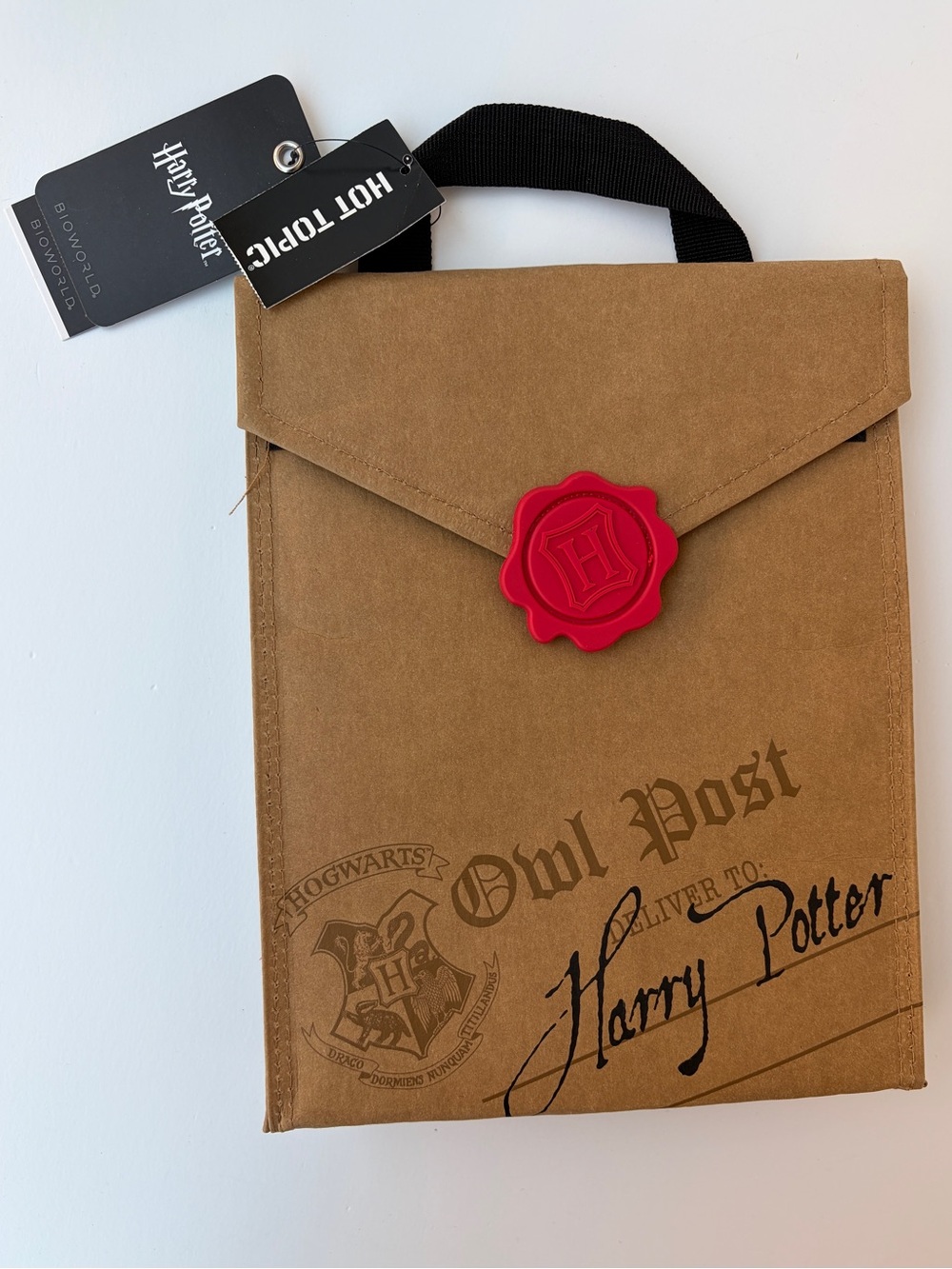 NWT Harry Potter Hogwarts‎ Letter Owl Post Insulated Lunch Sack Bag